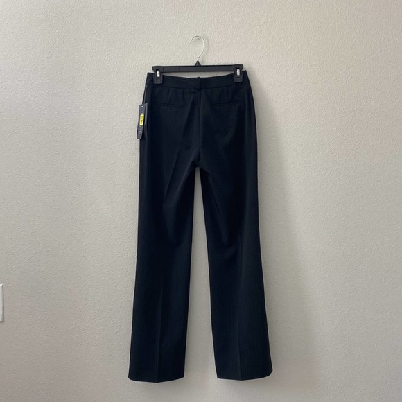 NWT Antonio Melani Black High Rise Pin Striped Trouser Leg Pants - Picture 5 of 7